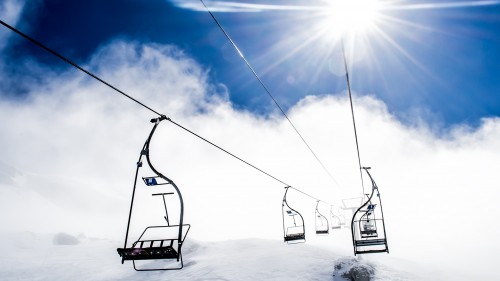 Mountain ropeway ski resort wallpaper 1920x1080