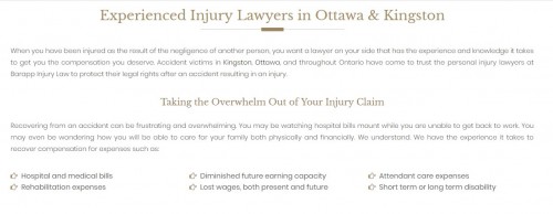 Barapp Personal Injury Lawyer
563 Gladstone Ave Suite 25B
Ottawa, Ontario, K1R 5P2
(613) 777-1510

https://bpilaw.ca/personal-injury-lawyers-ottawa/