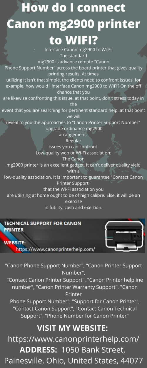 How do I connect Canon mg2900 printer