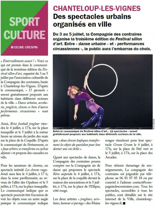 Gazette des Yvelines 010720 Festival Sillon d'Art