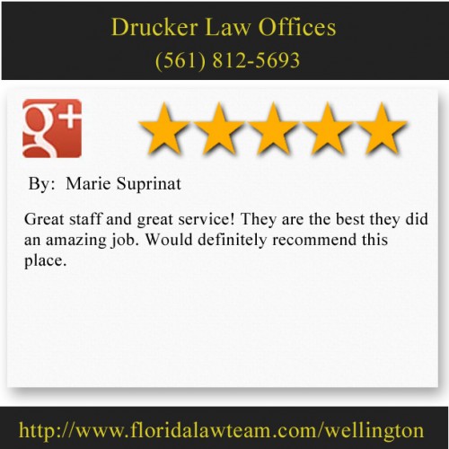 Drucker Law Offices
12161 Ken Adams Way #110-C2
Wellington, FL 33414
(561) 812-5693

http://www.floridalawteam.com/wellington/