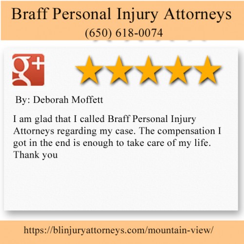 Braff Personal Injury Attorneys
922 San leandro St Suite C2
Mountain View, CA 94043
(650) 618-0074

https://blinjuryattorneys.com/mountain-view/