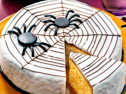 Pumpkin cake toile d araignée