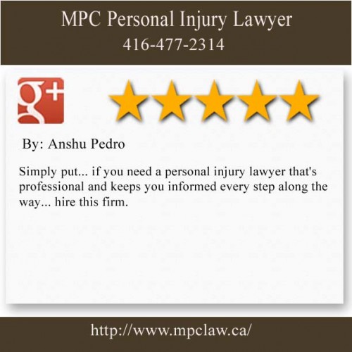 MPC Personal Injury Lawyer
13-5225 Orbitor Dr
Mississauga, Ontario L4W 4Y8
(416) 477-2314

https://mpclaw.ca//Mississauga.html