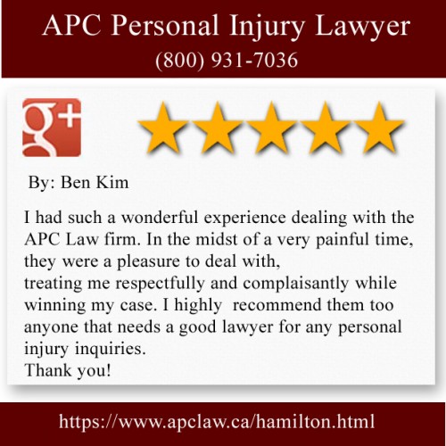 APC Personal Injury Lawyer
413 Whitney Ave Unit A
Hamilton, ON L8S 2H6
(800) 931-7036

https://apclaw.ca/hamilton.html