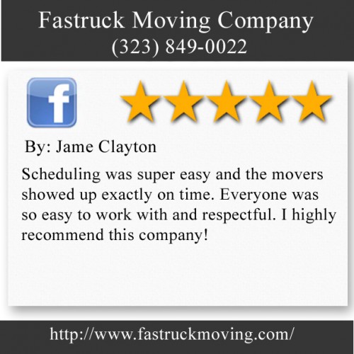 Fastruck Moving Company
11818 Riverside Dr Ste 118
Valley Village, CA 91607
(323) 849-0022

http://www.fastruckmoving.com/el-segundo-movers/
