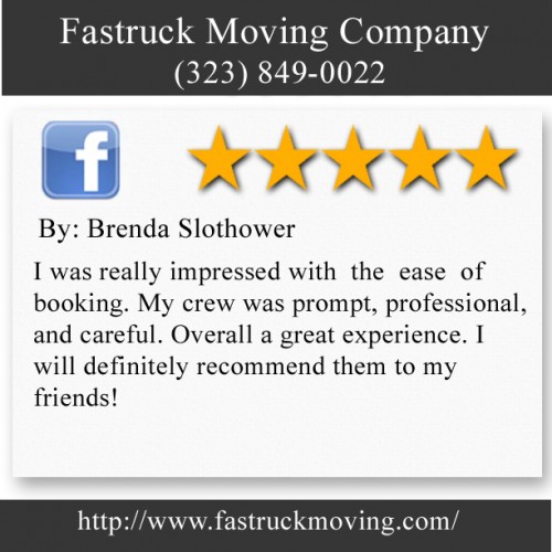 Fastruck Moving Company
11818 Riverside Dr Ste 118
Valley Village, CA 91607
(323) 849-0022

http://www.fastruckmoving.com/canoga-park-movers/
