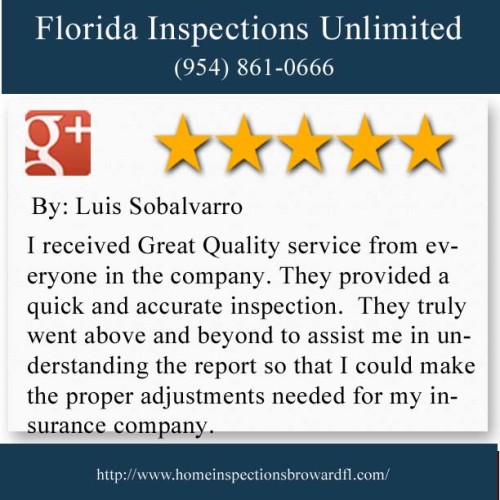 Florida Inspections Unlimited
1870 N Corporate Lakes Blvd #268701
Weston FL, 33326
(954) 861-0666

http://www.homeinspectionsbrowardfl.com/fort-lauderdale/