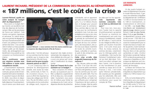 La Gazette en Yvelines Département Laurent Richard, président de la commission des finances