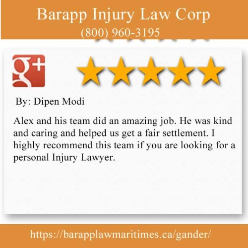 Barapp Injury Law Corp
35C Armstrong Blvd
Gander, NL A1V 1W5
(800) 960-3195

https://barapplawmaritimes.ca/gander/
