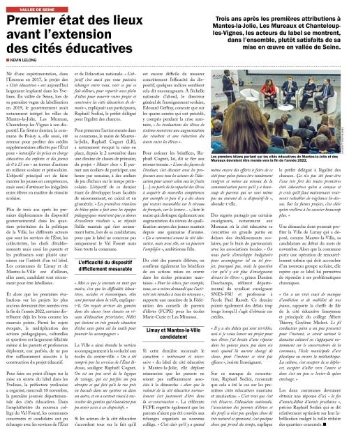 La Gazette des Yvelines Premier état des lieux avant l extension des cités éducatives