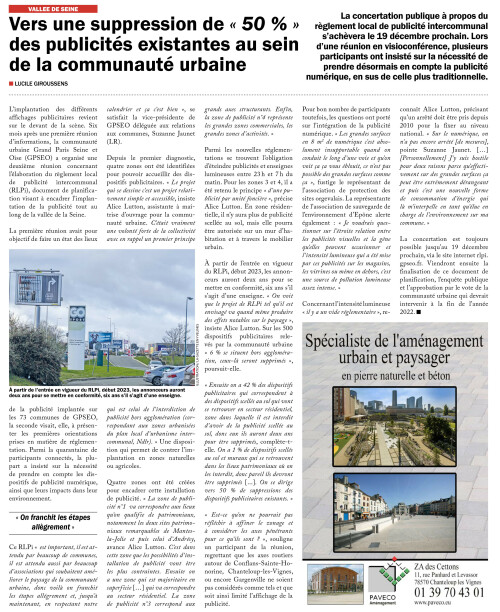 Vers une suppression de 50 % des publicités existantes au sein de la Communauté Urbaine La Gazette d