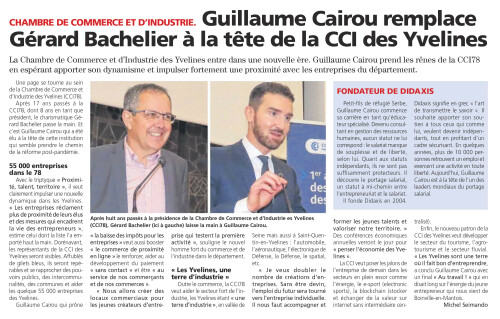 chambre de commerce et d industrie Guillaume Cairon remplace Gérard Bachelier à la tête de la CCI