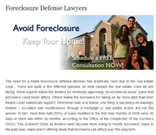 Arcia Law Firm
3350 S.W. 148th Avenue – Suite 100
Miramar, Florida 33027
(954) 437-9066

https://arcialawfirm.com/miami-foreclosure-defense-attorney/