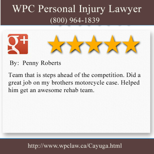 WPC Personal Injury Lawyer
13 Cayuga Street North
Cayuga, ON N0A 1E0
(800) 964-1839

https://wpclaw.ca/Cayuga.html