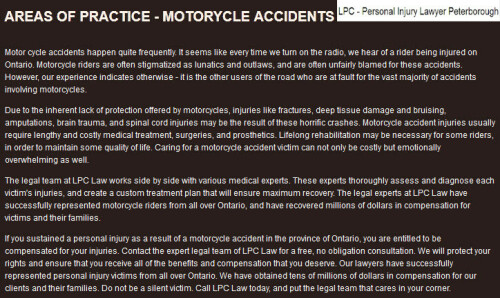 LPC - Personal Injury Lawyer Peterborough
459 George Street North
Peterborough, ON K9H 3R6
(705) 243-3685

https://lpclaw.ca/peterborough-personal-injury-lawyer/