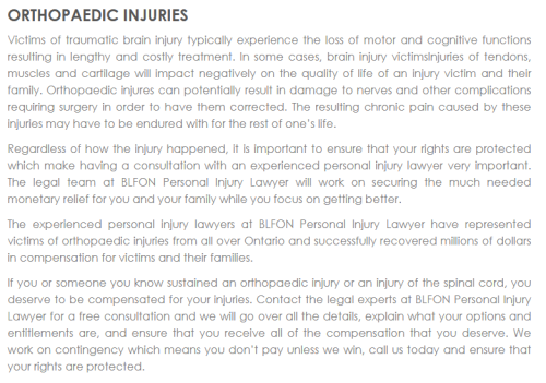 BLFON Personal Injury Lawyer
35 4th Street East #3
Collingwood, ON L9Y 1T2
(800) 258-4098

https://blfonlaw.ca/collingwood.html