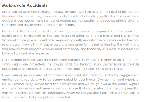 BLFON Personal Injury Lawyer
35 4th Street East #3
Collingwood, ON L9Y 1T2
(800) 258-4098

https://blfonlaw.ca/collingwood.html