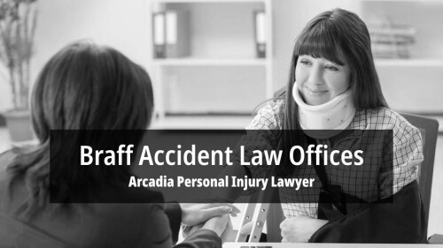 Braff Accident Law Offices
301 W Huntington Dr
Arcadia, CA 91007
(626) 538-5779

https://braffaccidentlawyer.com/arcadia/