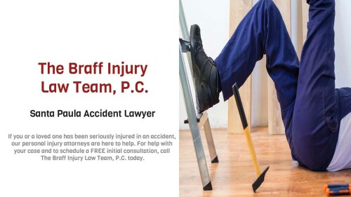 The Braff Injury Law Team, P.C. 
217 N 10th St.
Santa Paula, CA 93060
(805) 317-0041

https://brafflawoffices.com/santa-paula/