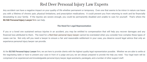 BLFAB Personal Injury Lawyer
3-4915 54 St
Red Deer, AB T4N 2G7
(587) 819-1279