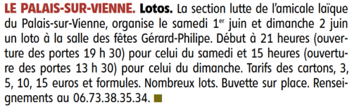 Le Populaire 31 mai page 17 lotos